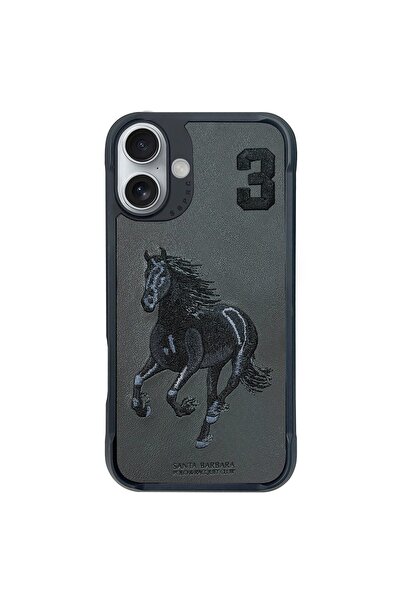 Santa Barbara Polo & Racquet Club Sbprc iPhone 16 Uyumlu Kılıf 3Boyutlu PU De...