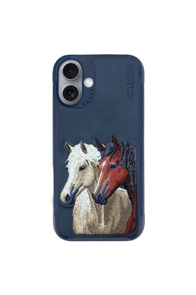 Santa Barbara Polo & Racquet Club Sbprc Iphone 16 Uyumlu Kılıf Pu Deri Nakışl...