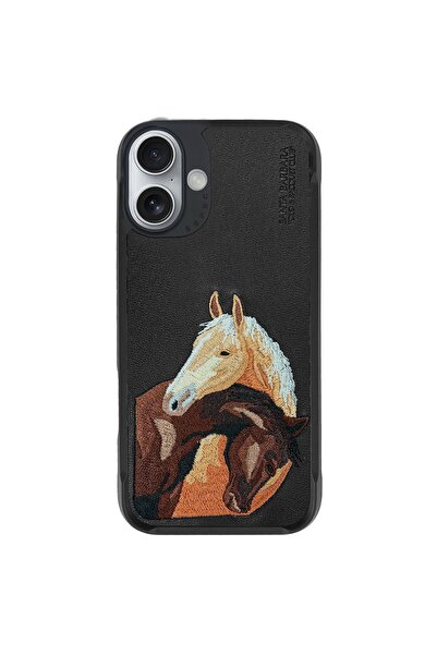 Santa Barbara Polo & Racquet Club Sbprc Iphone 16 Uyumlu Kılıf Pu Deri Nakışl...