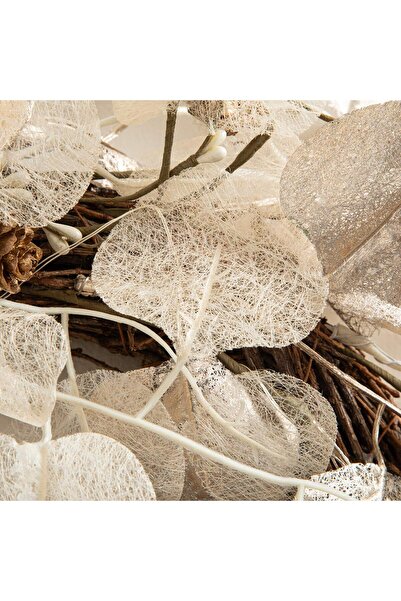 Chakra Elod Asılan Çelenk Yılbaşı Dekoru Natural
