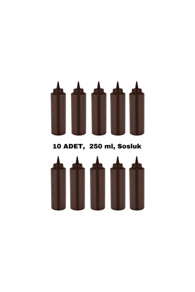 GastroPlast 10 Adet, 250 ml, Plastik Sosluk, Ketçap, Mayonez, Hardal, Barbekü...