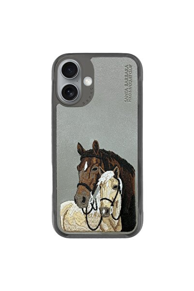 Santa Barbara Polo & Racquet Club Sbprc Iphone 16 Uyumlu Kılıf Pu Deri Nakışl...