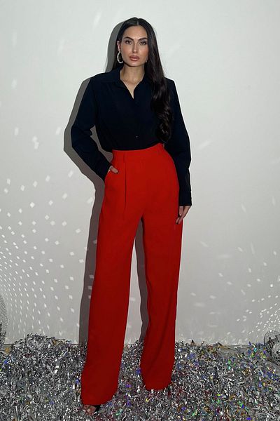 Seda Yalçın Atelier Red Premium Palazzo Trousers