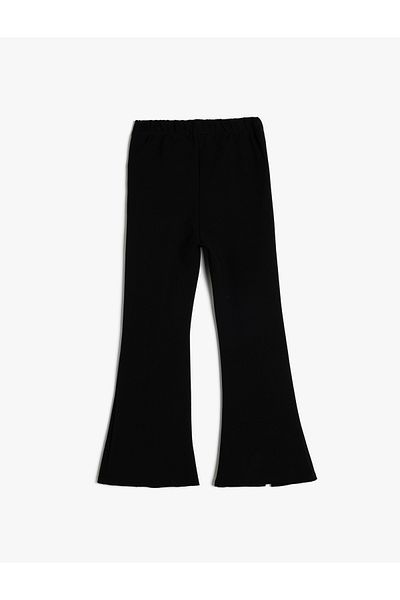 Koton Zipper Detailed Elastic Waist Spanish Leg Trousers