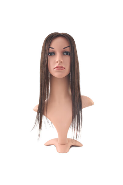 Mina Peruk Koyu Kestane Baby Taban Tepelik - 10x12cm