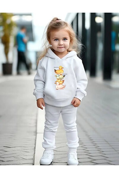 AEMİ Dete Štampano Sa kapuljačom Belo Gornji i donji deo