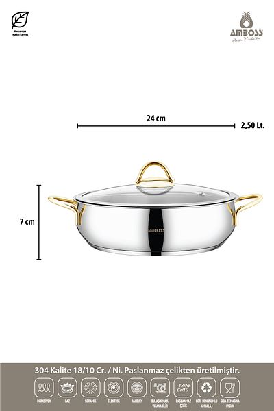 Amboss 14-Piece Hot Prime Induction Compatible Stainless Steel Cookware Set & Steel Storage Container
