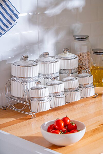 ACAR طقم توابل سيلفر إيفا 8 قطع