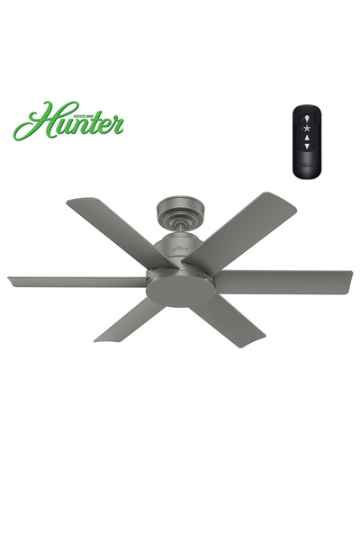 Hunter Fan Kennicott Mat Gümüş - 112 Cm. Uzaktan Kumandalı Nemli Dış Mekan Ta...
