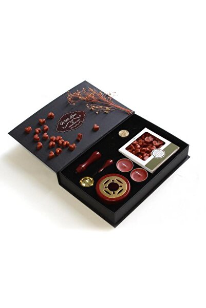 Mühürcüm Mum Mührü Uygulama Seti Kahverengi Kendin Yap Mühür Seti 7 Parça BBS...