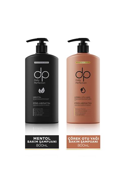 dp Daily Perfection Menthol Shampoo and Black Cumin - 800 ml