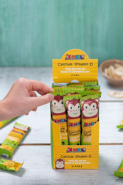 Good Food New Kid Special Banana, Hazelnut Palm Bar with Calcium and Vitamin D Added, Vegan 12 Pieces