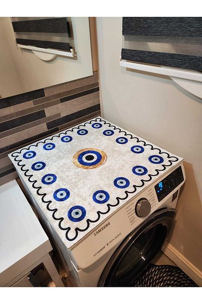 YTR HOME Πλένεται πλυντήριο ρούχων Κάλυμμα στεγνωτηρίου προστατευτικό χαλάκι αντιολισθητικό κουκκίδα βάσης