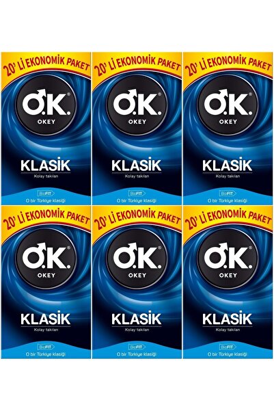 Okey Prezervatif 120 Adet Klasik Ekonomik Pk (6PK*20)