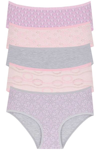 Newlilla 18006-3 Rosa Bato Höschen für Damen, 5er-Pack