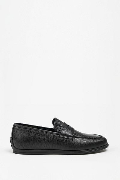 Galliano Shoes Black Sirena Entori Genuine Leather Loafer - Rubber Sole