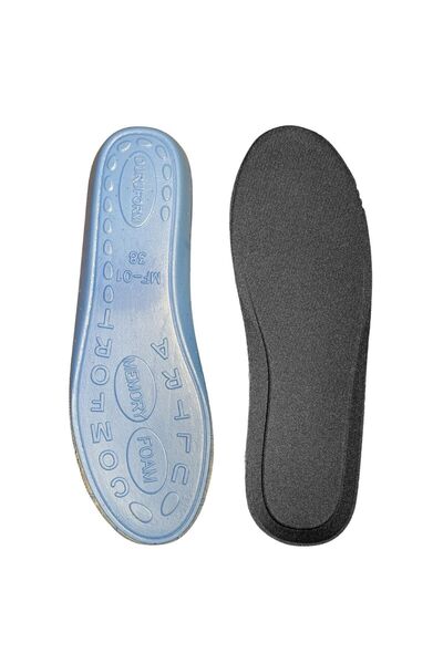 Foottab Visco Konfor Ortopedik Ayakkabı Tabanlık, Memory Foam Yumuşak Spor Ayakkabı Tabanı Insole, Siyah