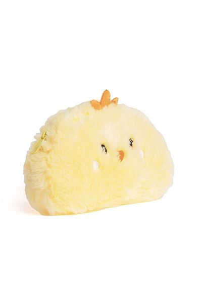 VUKİ Chick Shaped Plush Zippered Horizontal Pencil Case