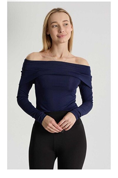 Perché Shawl Collar Long Sleeve Cotton Lycra Tank Top