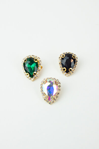 Pridza Zirkon ve Kristal Taşlı Şık Yaka Broşu