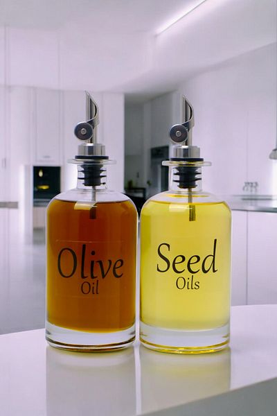 Digithome Vetro 500 ml Square 2-Piece Olive Oil and Liquid Bottle Oil Pot with Clear Label So-302
