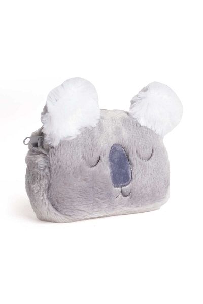 VUKİ Koala Shaped Plush Horizontal Pencil Case with Zipper