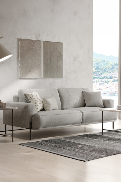 Enza Home Varena 2'li Koltuk - Açık Gri