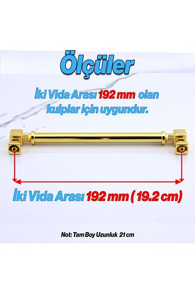 Badem10 Talas Gold Metal Aur 192 Mm Mobilier Bucătărie Sertar Dulap Dulap 19,2 Cm Mâner Mâner