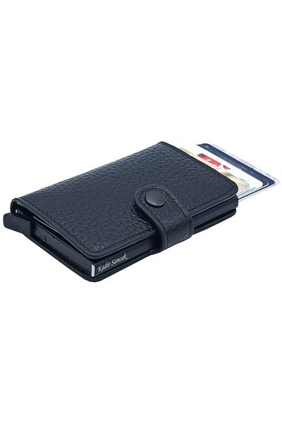 istanbultm Genuine Leather Wallet Card Holder with Intelligent Mechanism