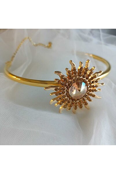 WAHSHE Elisse Güneş Choker Tasma Kolye - Dilber - İnci Taneleri