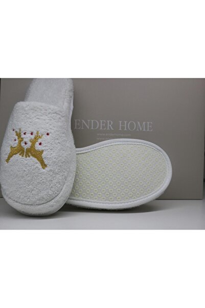 Ender Home Оленячі вишиті новорічні капці для дому, готелю, гостей, з товстою підошвою