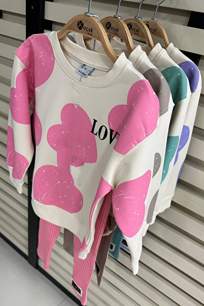 My Kids Wear Σετ κοστούμι με στάμπα καρδιάς για κορίτσι