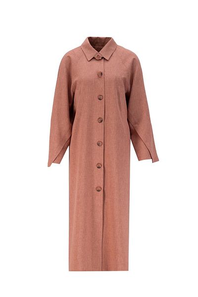 Armine 24kh7414 Μοντέλο Dusty Rose Long Καπάκι τσέπης με φιλέτο