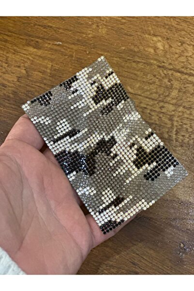 Gönülden Tasarım Aplic Negru cu Motiv Leopard - Adeziv cu Fier de Calcat, Armakesimli, 10x6 cm