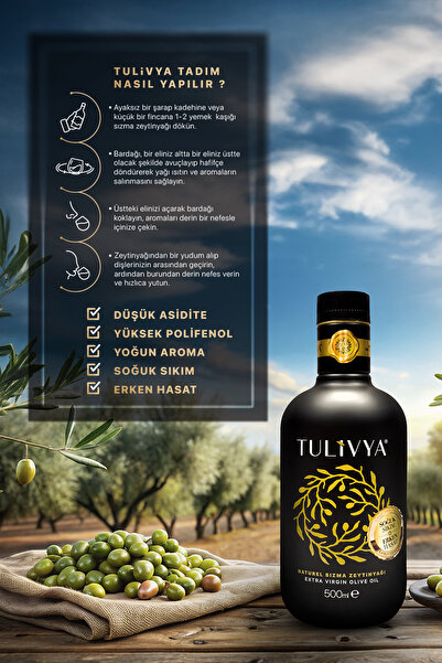 Tulivya Memecik Erken Hasat Soğuk Sıkım Zeytinyağı 500ml