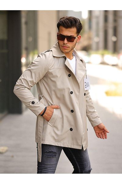 green norths Men's Waterproof and Rainproof Trench Coat