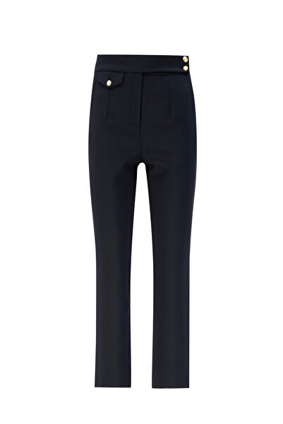 Armine Asimetrik Kapamalı Pantolon 24k2707 Siyah