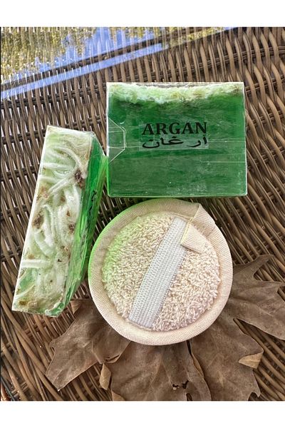 Naturabella 2 Pack Natural Argan Soap and Natural Pumpkin Facial Scrub