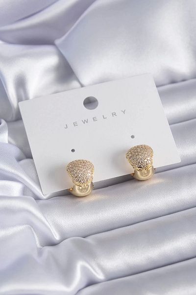 Epatim Gold Color Zircon Stone Brass Women's Earrings