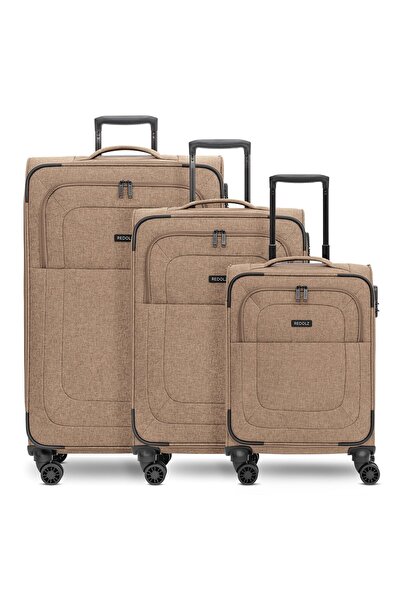 REDOLZ Essentials 12 ÜÇLÜ SET 4 tekerlekli Bavul seti 3 parçalı genişleme pileli