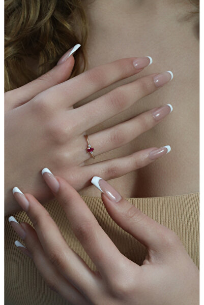 Kuyumcum 14 Ayar Altın Scarlet Charm Yüzük, Anneye Eşe Sevgiliye Hediye