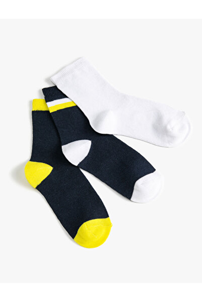 Koton Комплект от 3 цветни шарени чорапа