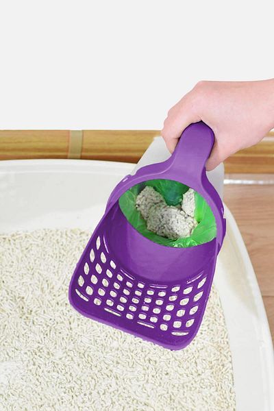 GOBYPET Set of 3 New Generation Purple Cat Litter Shovel, Multi-Functional Scratching Tool, Mouse Not Pilgrimage