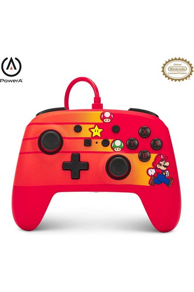 Powera Enhanced Wired Controller for Nintendo Switch - Speedster Mario