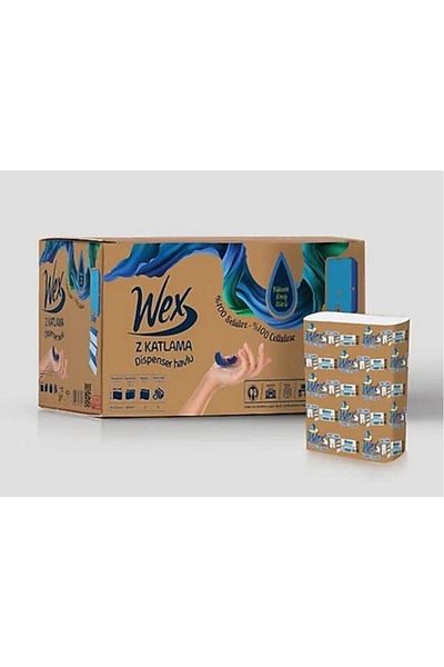 çobanoğlu grup Wex Z Fold Dispenser Towel Double Layer 12 Packs of 200 21.5 Cm X 20 Cm
