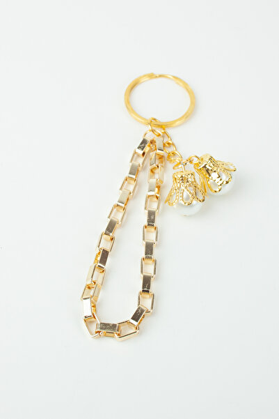 Liveyn Design Geantă pentru chei cu model geometric și perle - Ornament