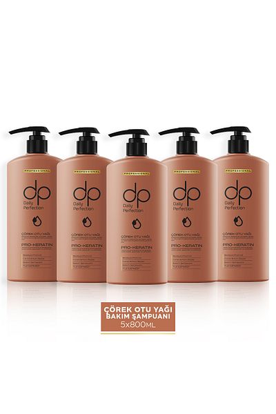 dp Daily Perfection 800 ml Oil 5-Piece Black Cumin Shampoo Set
