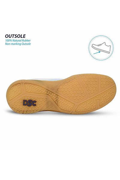DSC Akido Badminton Shoes For Men | White | Comfortable Badminton Shoes | Size Uk 6