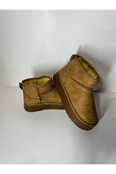 SUSE SHOES TABA SÜET İÇİ PELUŞLU KISA BOT