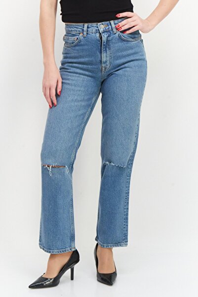 Asos Design جينز نسائي ضيق من أسووس ديزاين، غير قابل للتمدد، بلون أزرق داكن